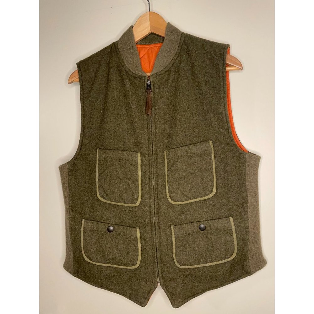 RRL Double RL / RRL Supply Reversible Wool Hunting Vest Rare Small